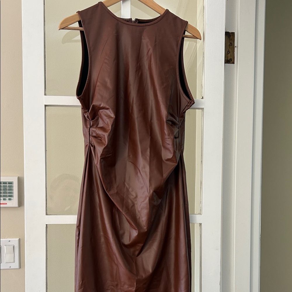 SHEIN Brown Backless Dress